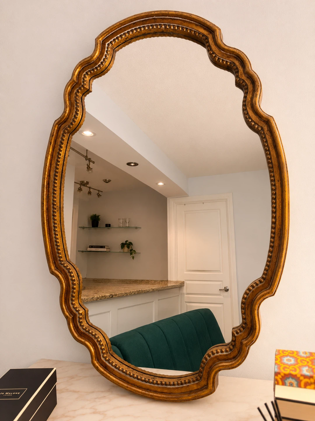 Ornate rustic Gold Wall Mirror