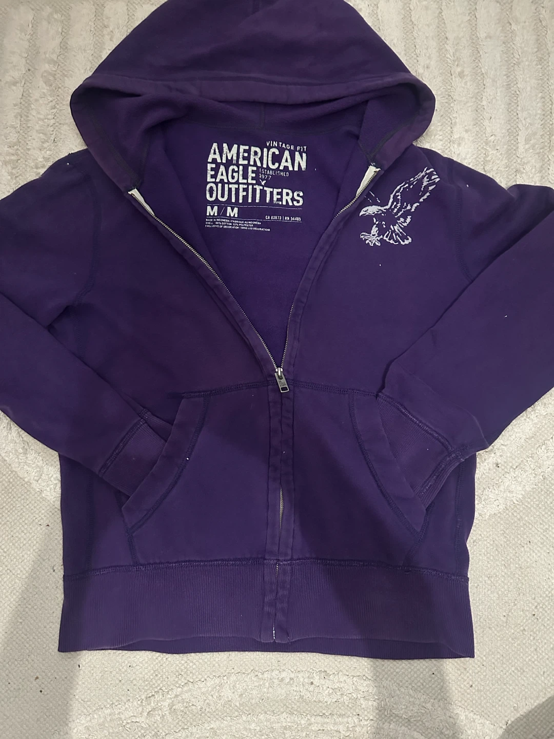 vintage purple american eagle zip up