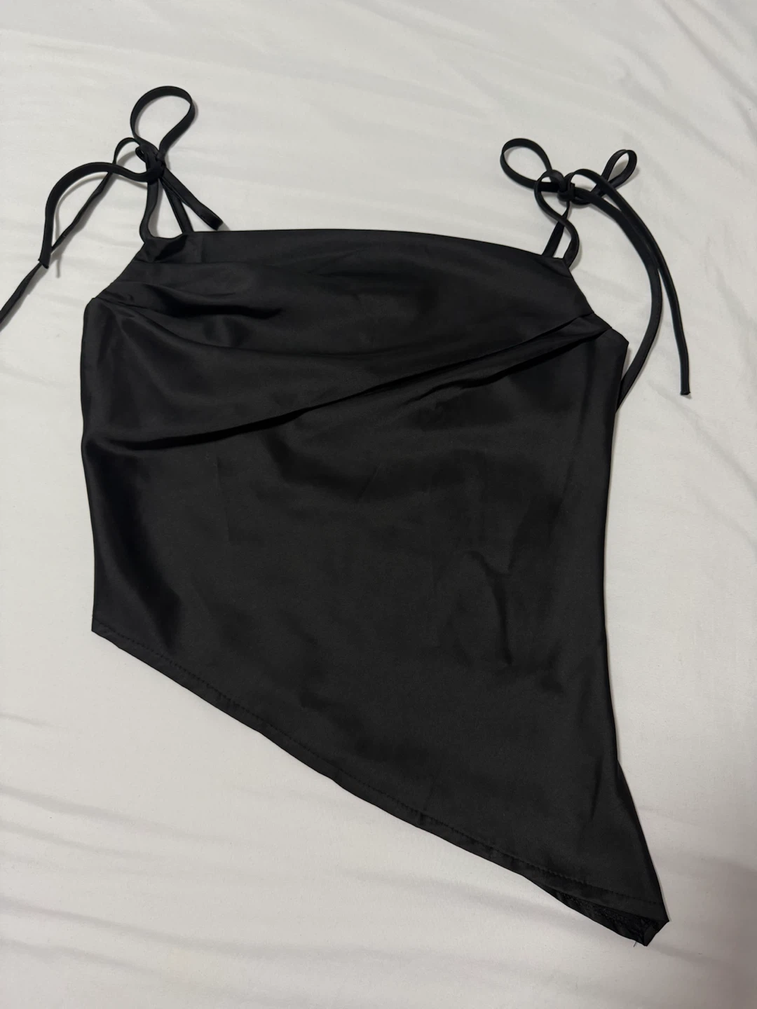 Black Asymmetrical Cami Top