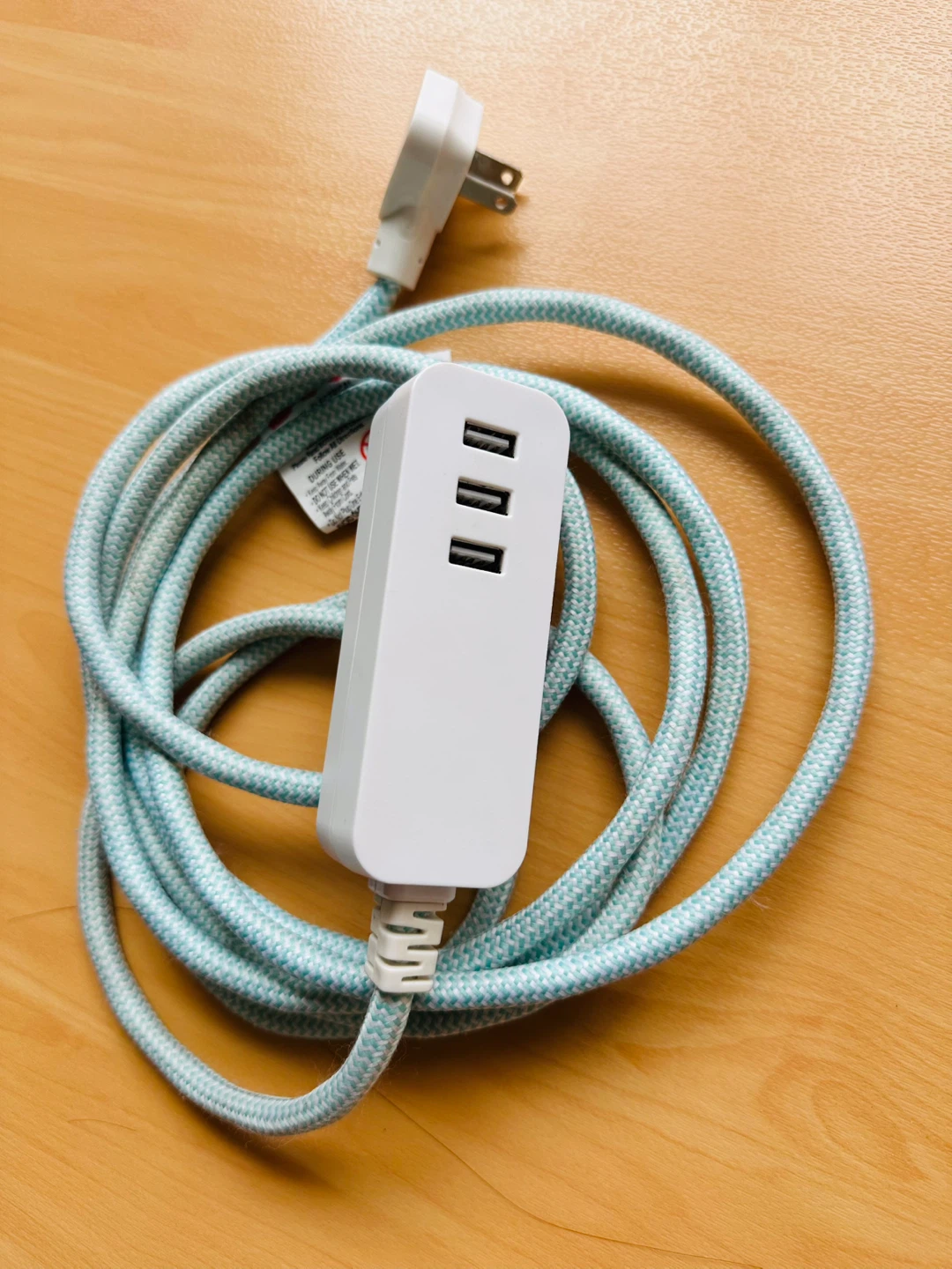 3-Outlet Power Strip with 3 USB Ports