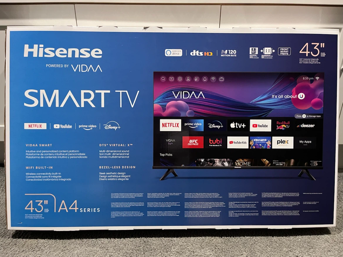 Hisense 43" A4 Series Smart TV