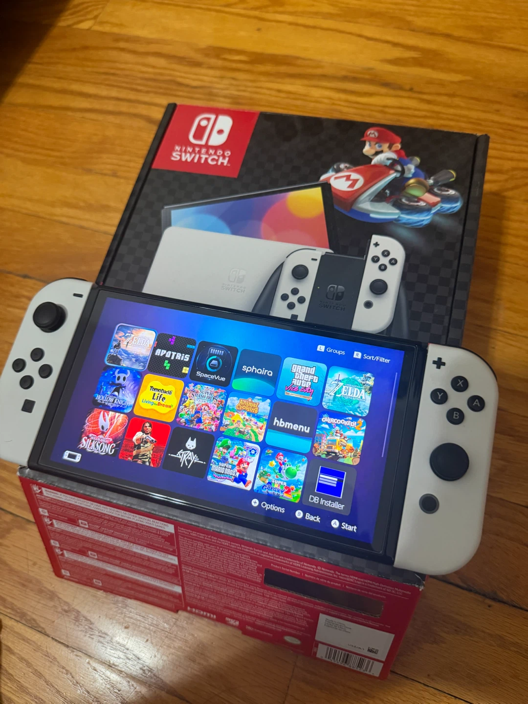 Nintendo Switch OLED Model - White Modded with games - photo 2