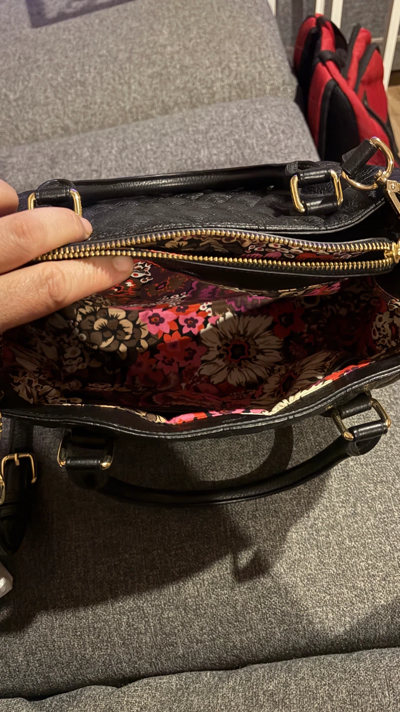 Vera Bradley Black Quilted Satchel Handbag - photo 2