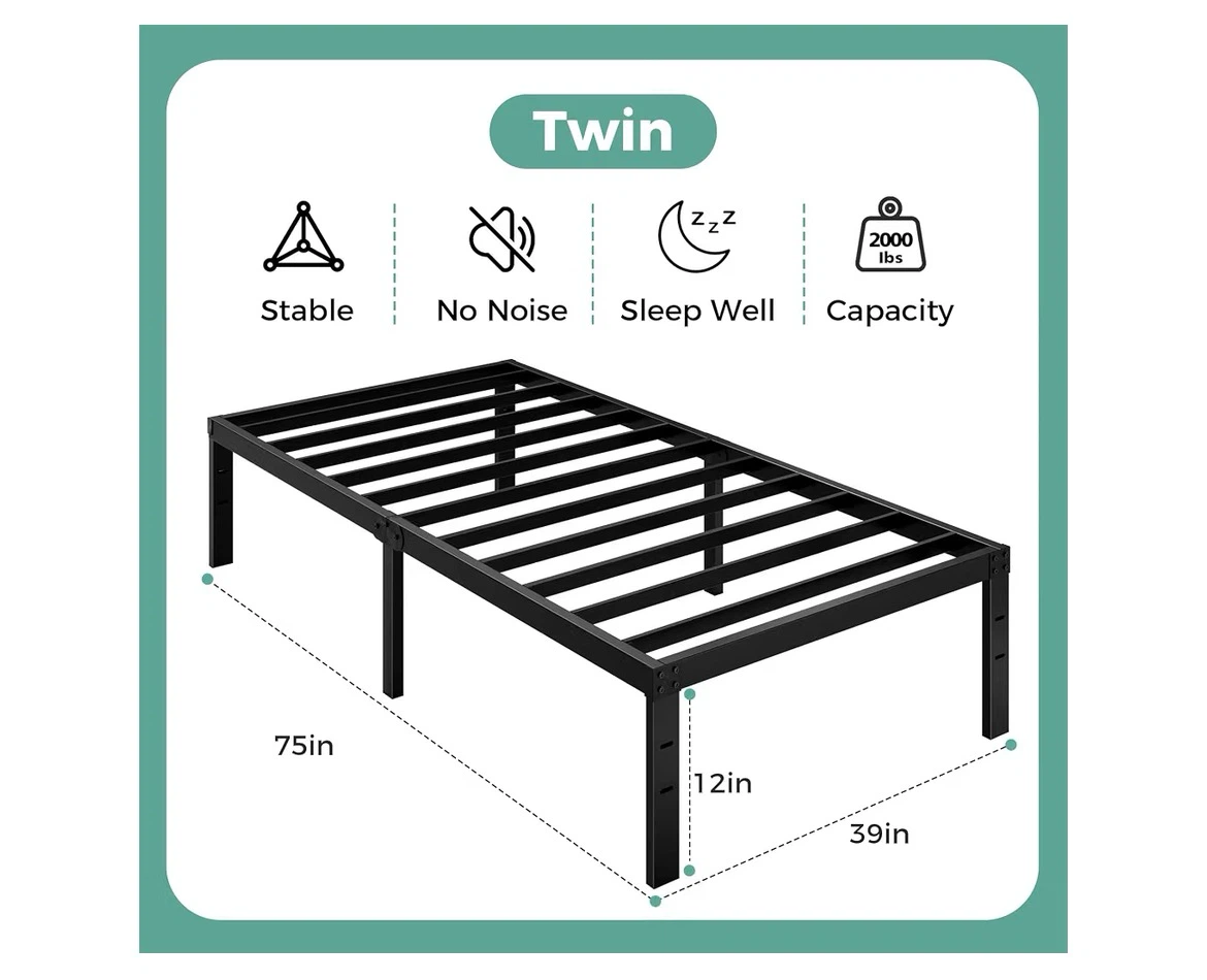 Twin Bed Frame with Mattress - photo 2