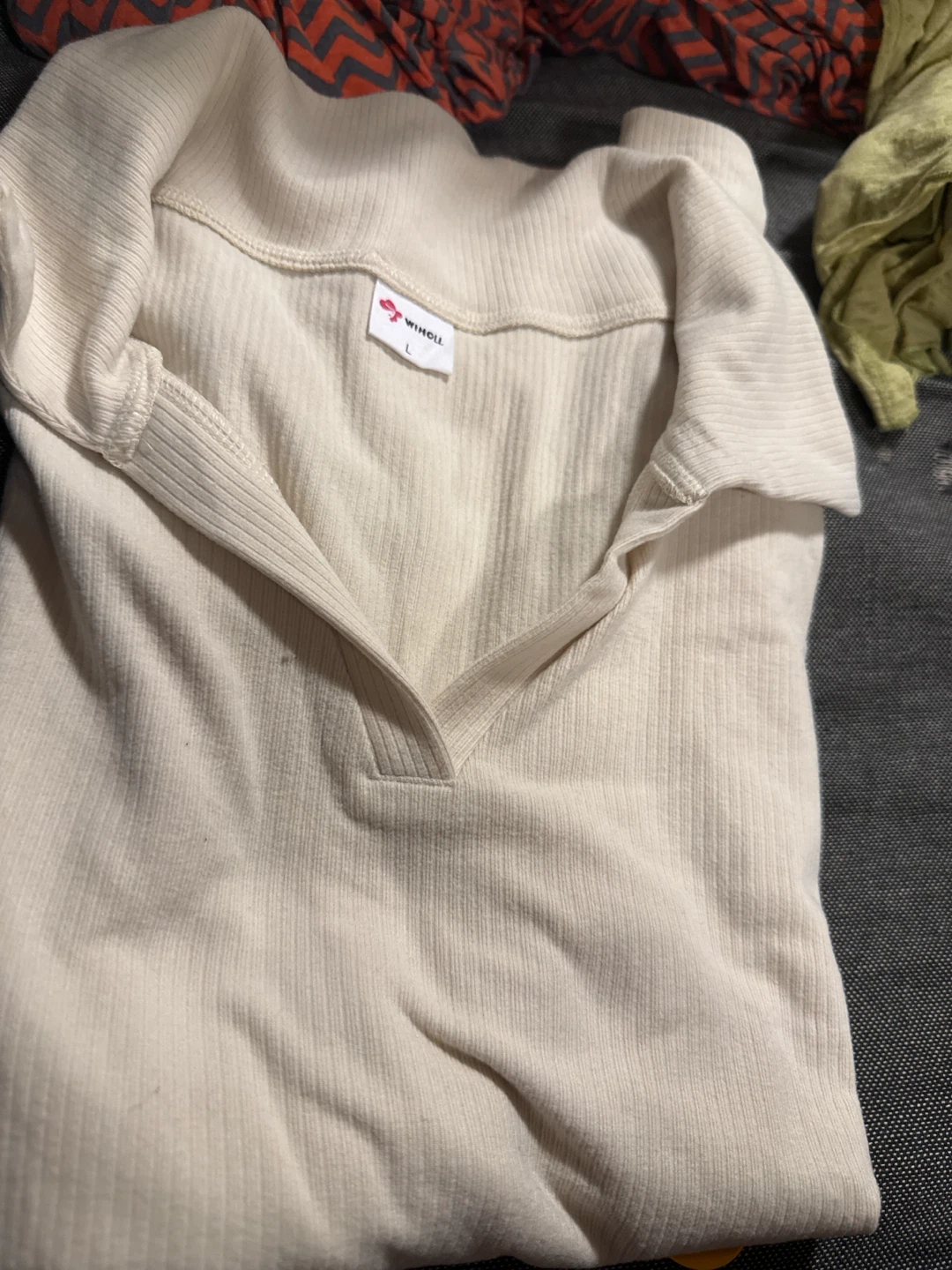 WIHOLL Ribbed Henley Shirt