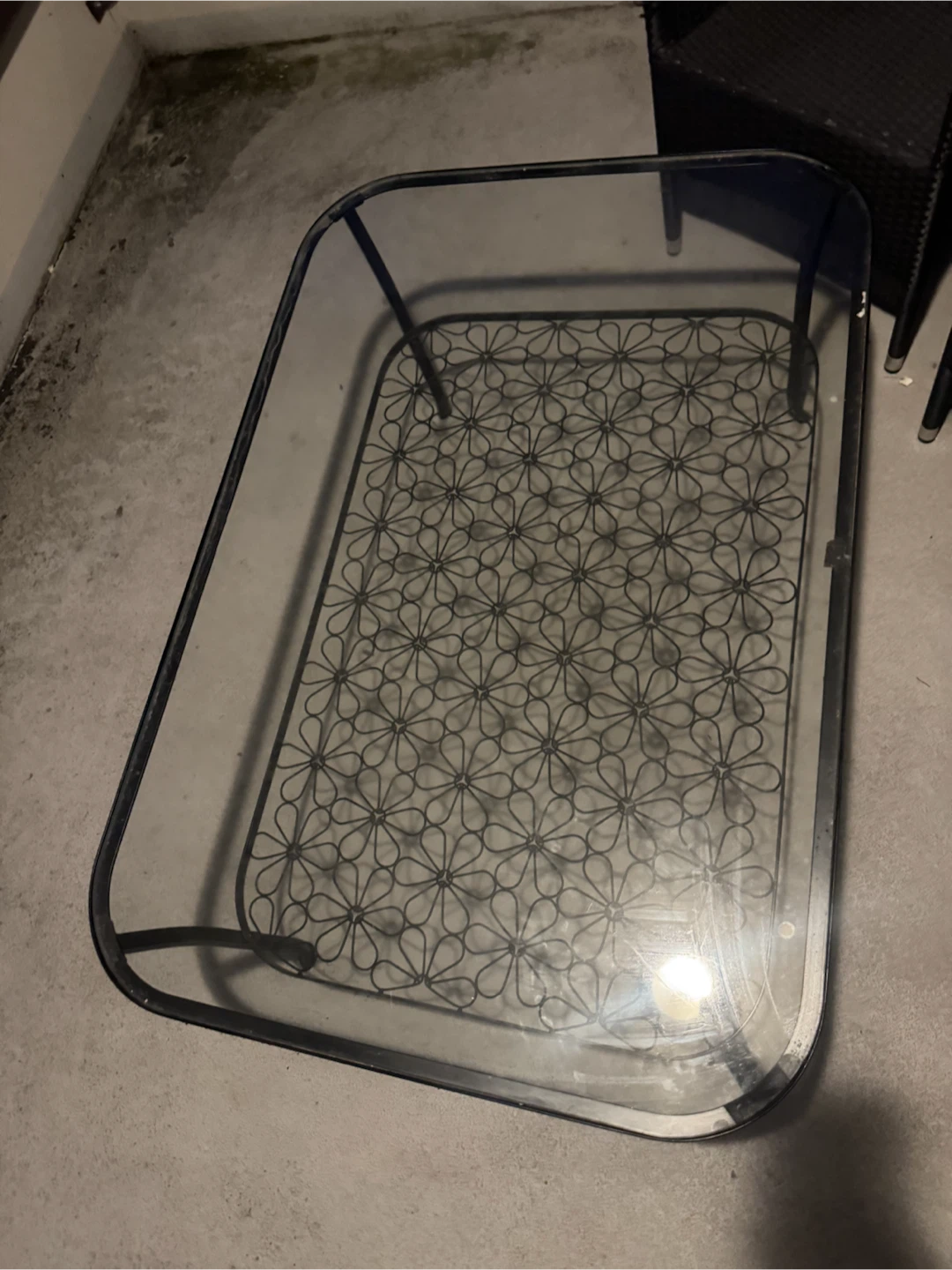 Wicker patio chairs and glass coffee table set - photo 3