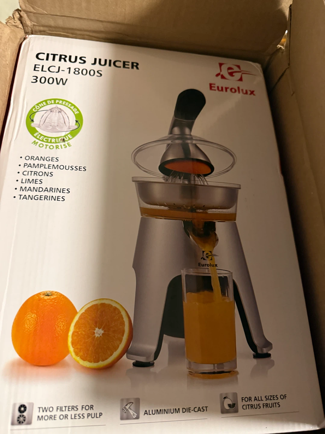 Eurolux ELCJ-1800S 300W Citrus Juicer
