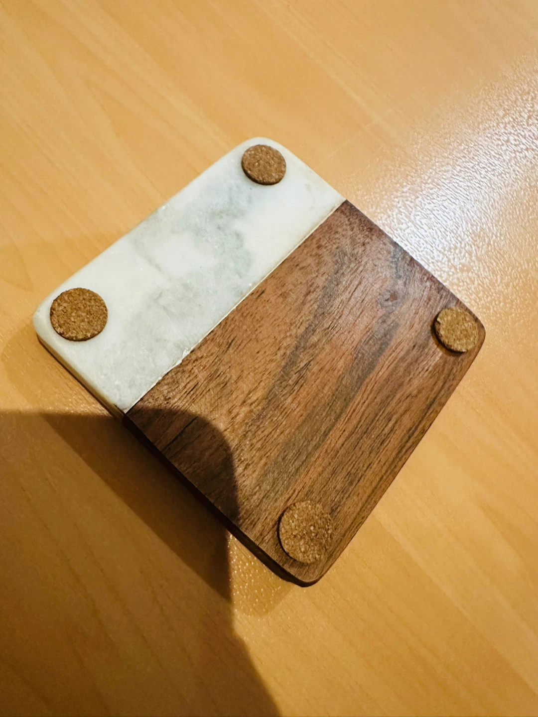 Wood and Marble Coaster