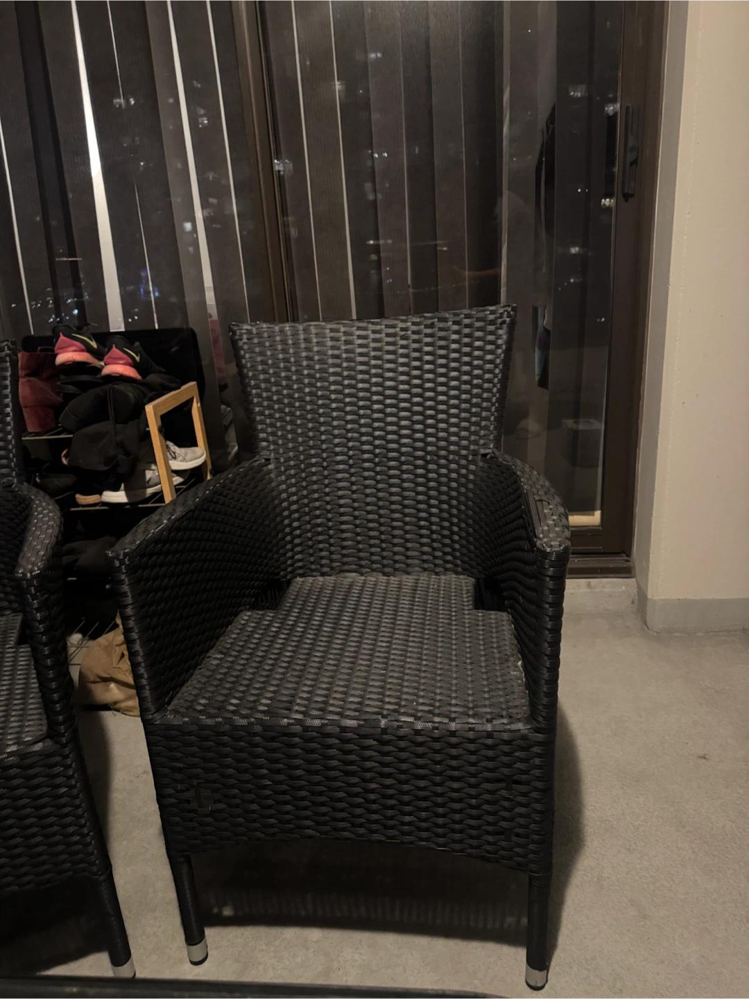 Wicker patio chair - 3 chairs