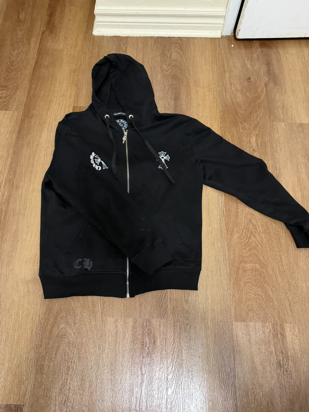 Chrome Hearts Black Zip-Up Hoodie