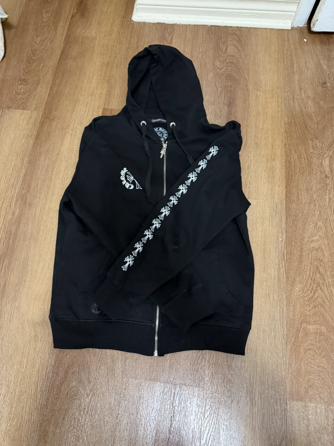 Chrome Hearts Black Zip-Up Hoodie - photo 2