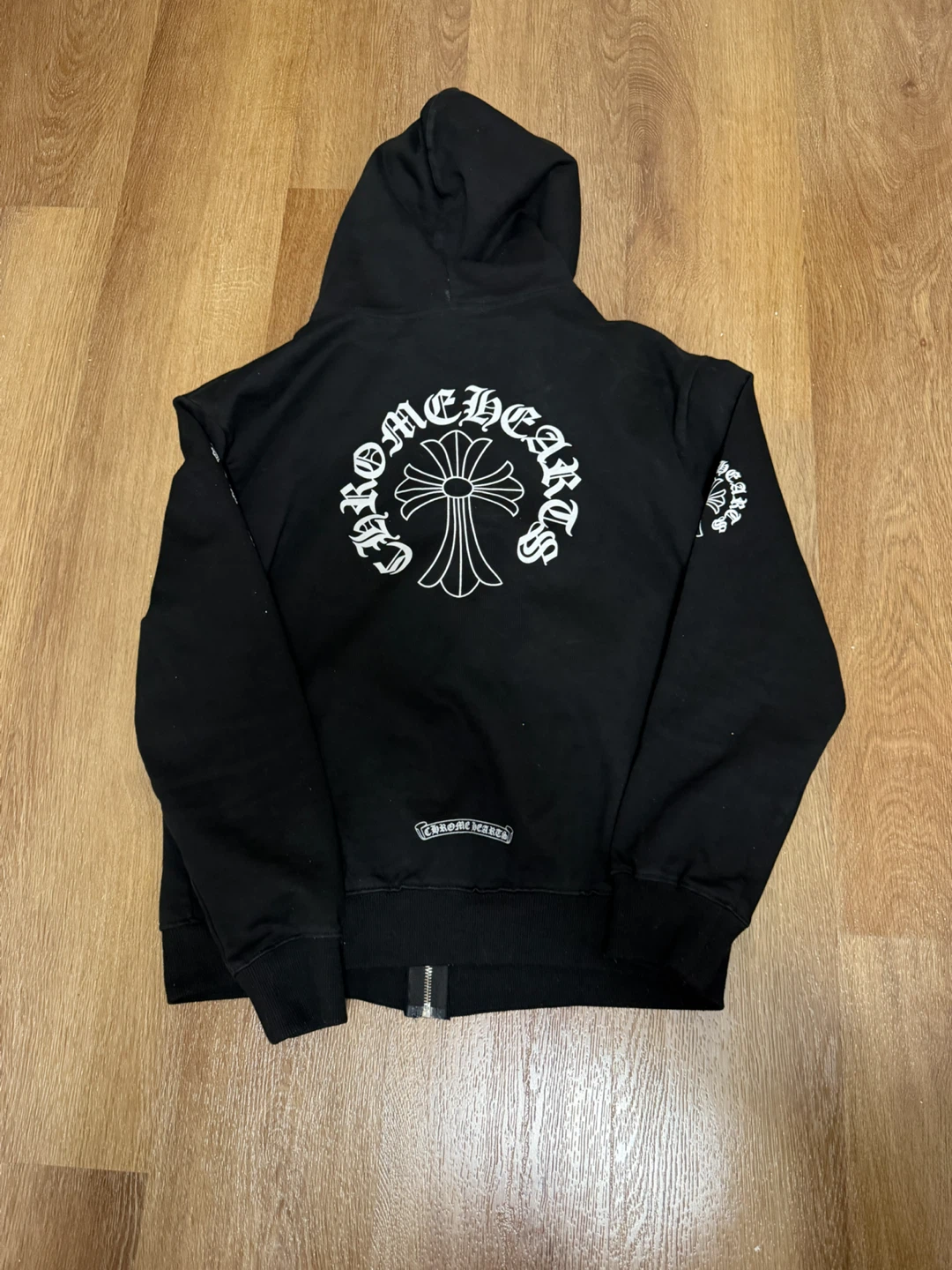 Chrome Hearts Black Zip-Up Hoodie - photo 3