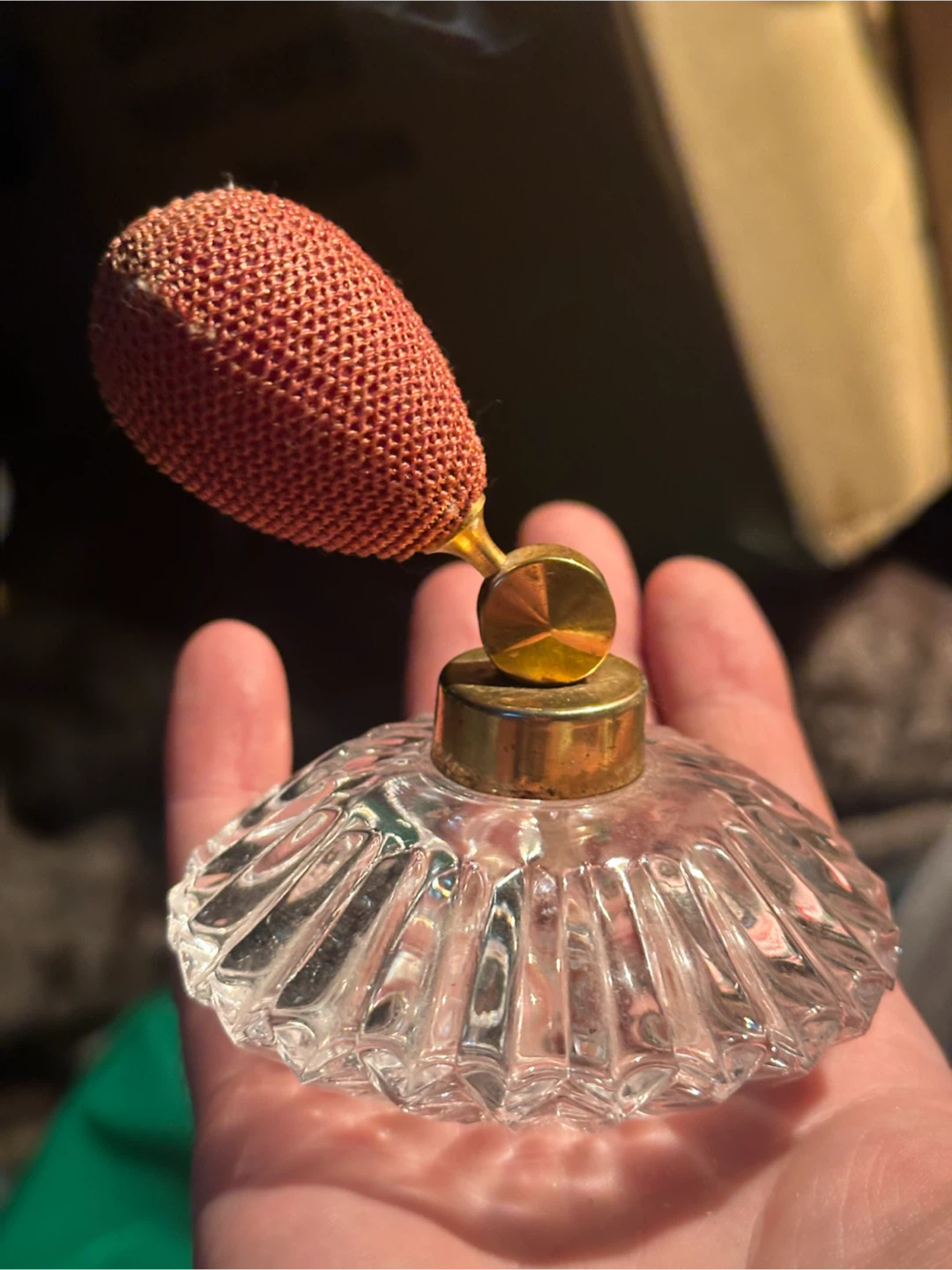 Vintage Crystal Glass Perfume Atomizer Bottle - photo 3