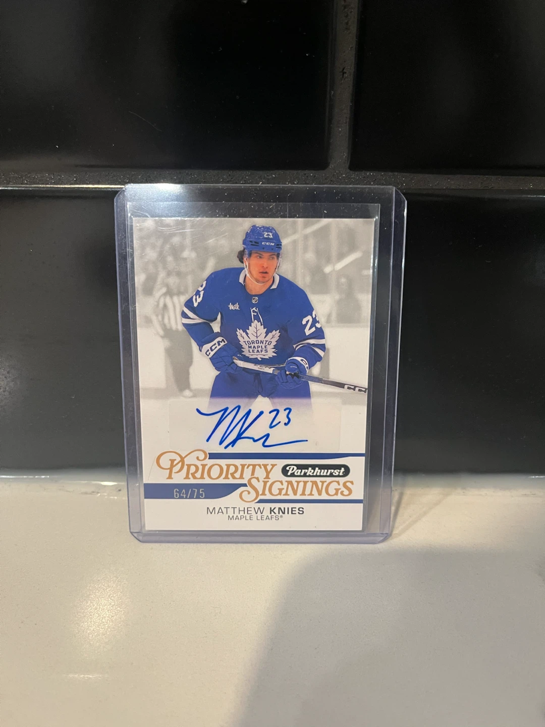 Priority Signings Matthew Knies Autograph Hockey Card 64/75