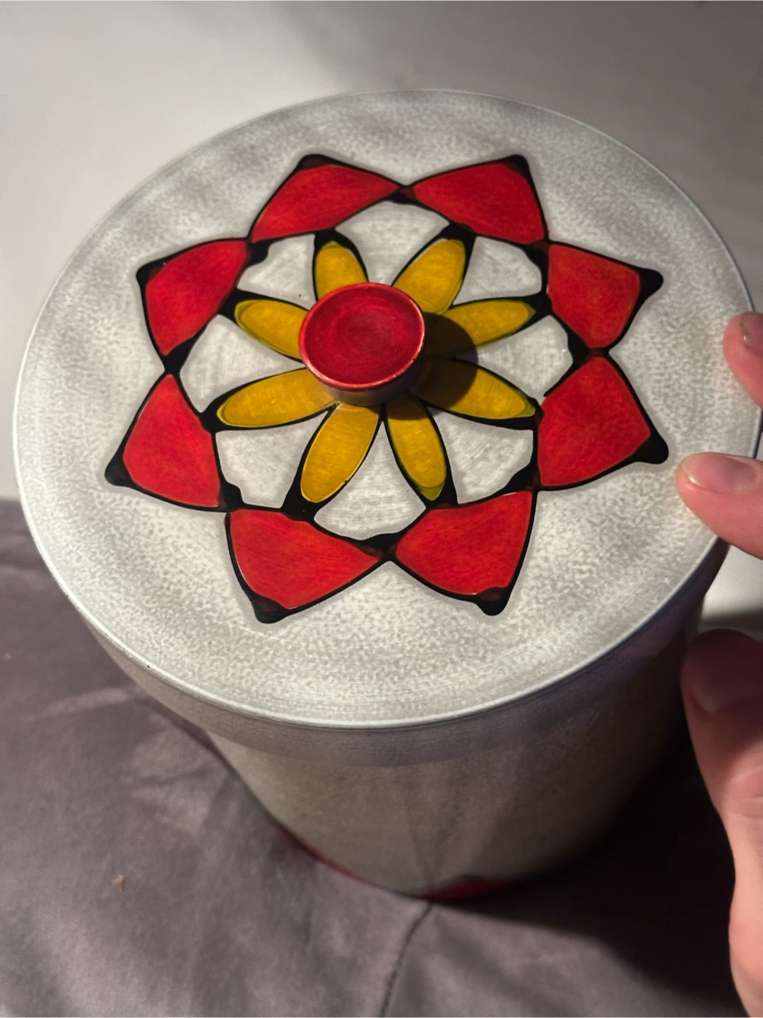 Retro MCM Vinyl Canister Pop Art Geometric Mandala - photo 2