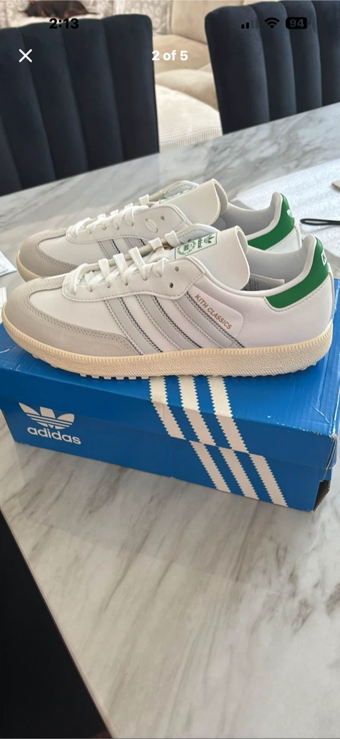 Adidas Kith Classics Samba OG White Green Shoes