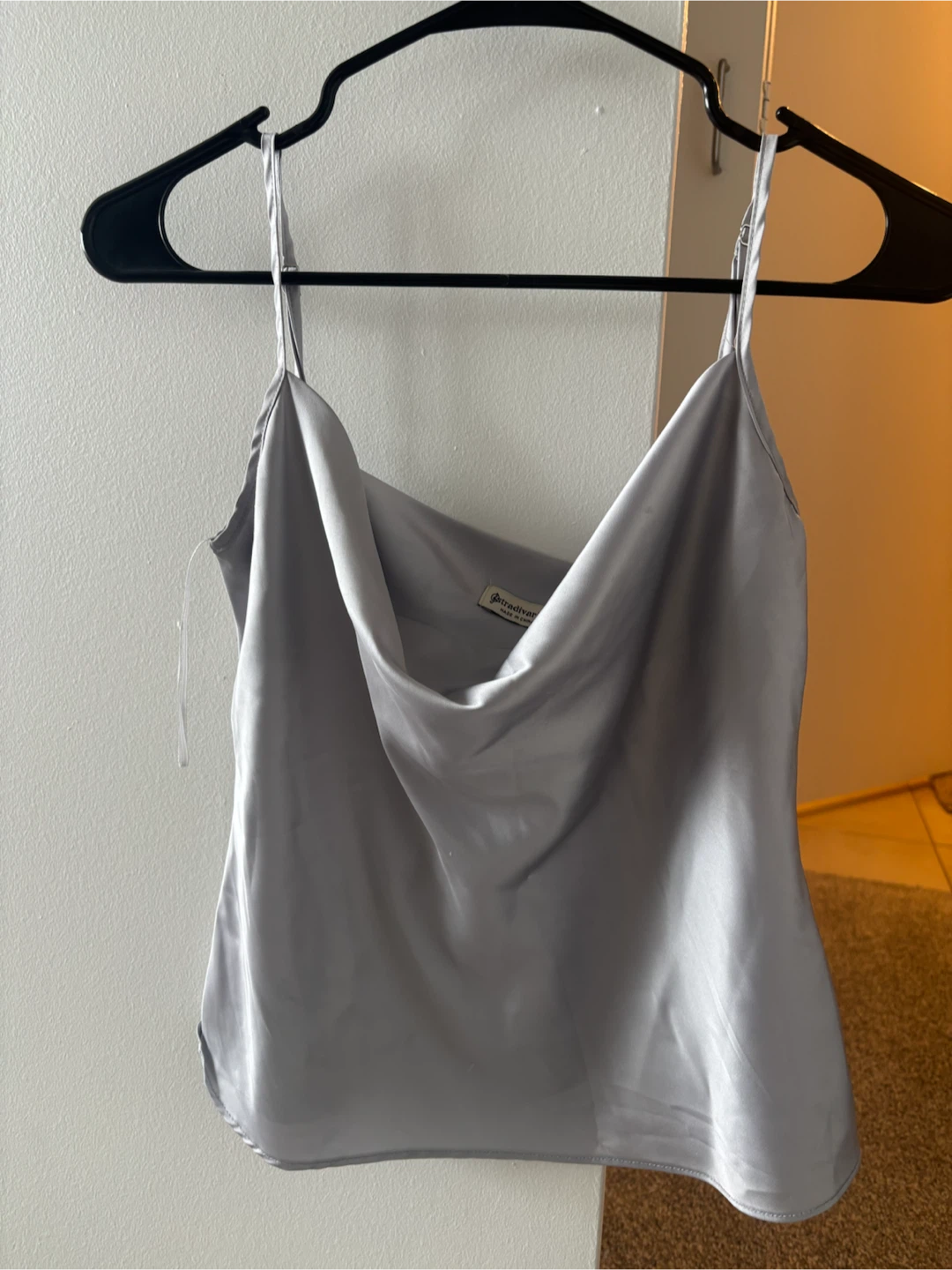 Silver satin Top - photo 2