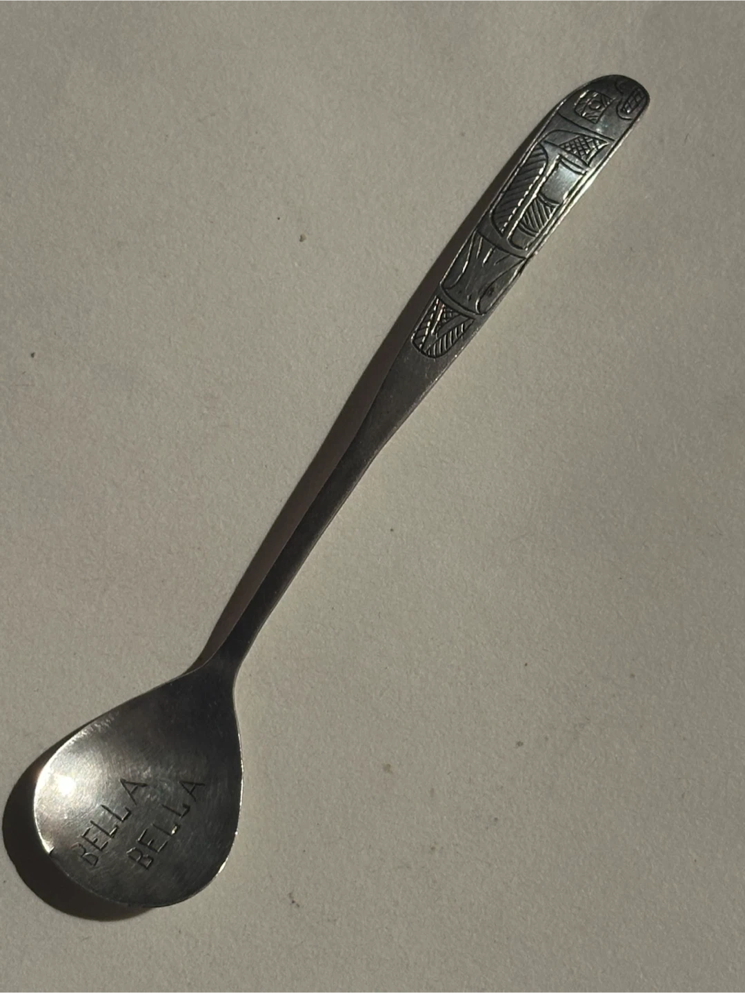Hand made Haida First Nations Sterling Bella Bella Spoon