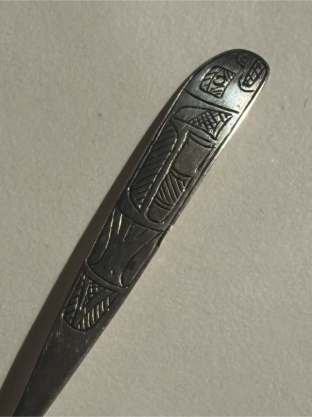 Hand made Haida First Nations Sterling Bella Bella Spoon - photo 4