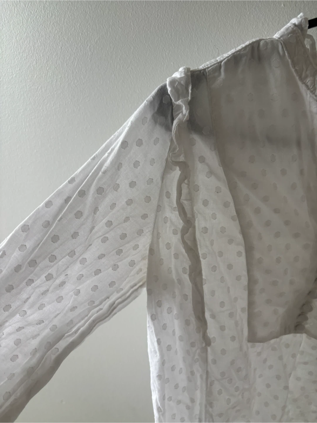 White Polka Dot Blouse - photo 2