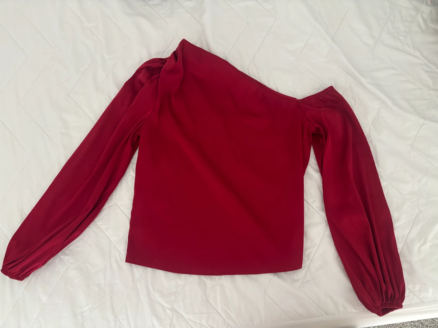 Red One Shoulder Top
