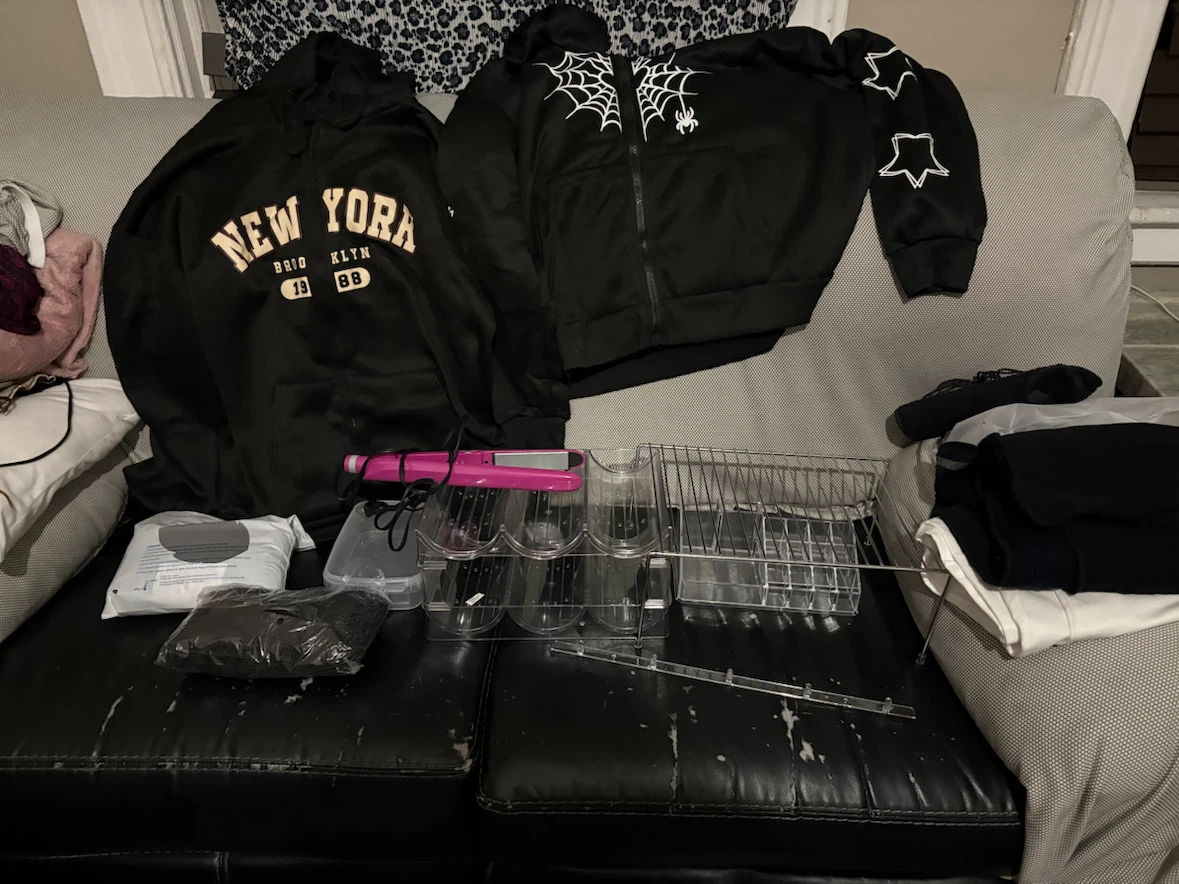 Black "New York Brooklyn 1988" Zip-Up Hoodie