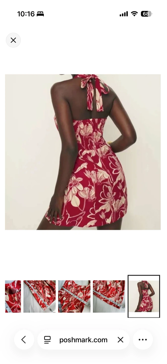 Reformation Red Floral Mini Dress - photo 2