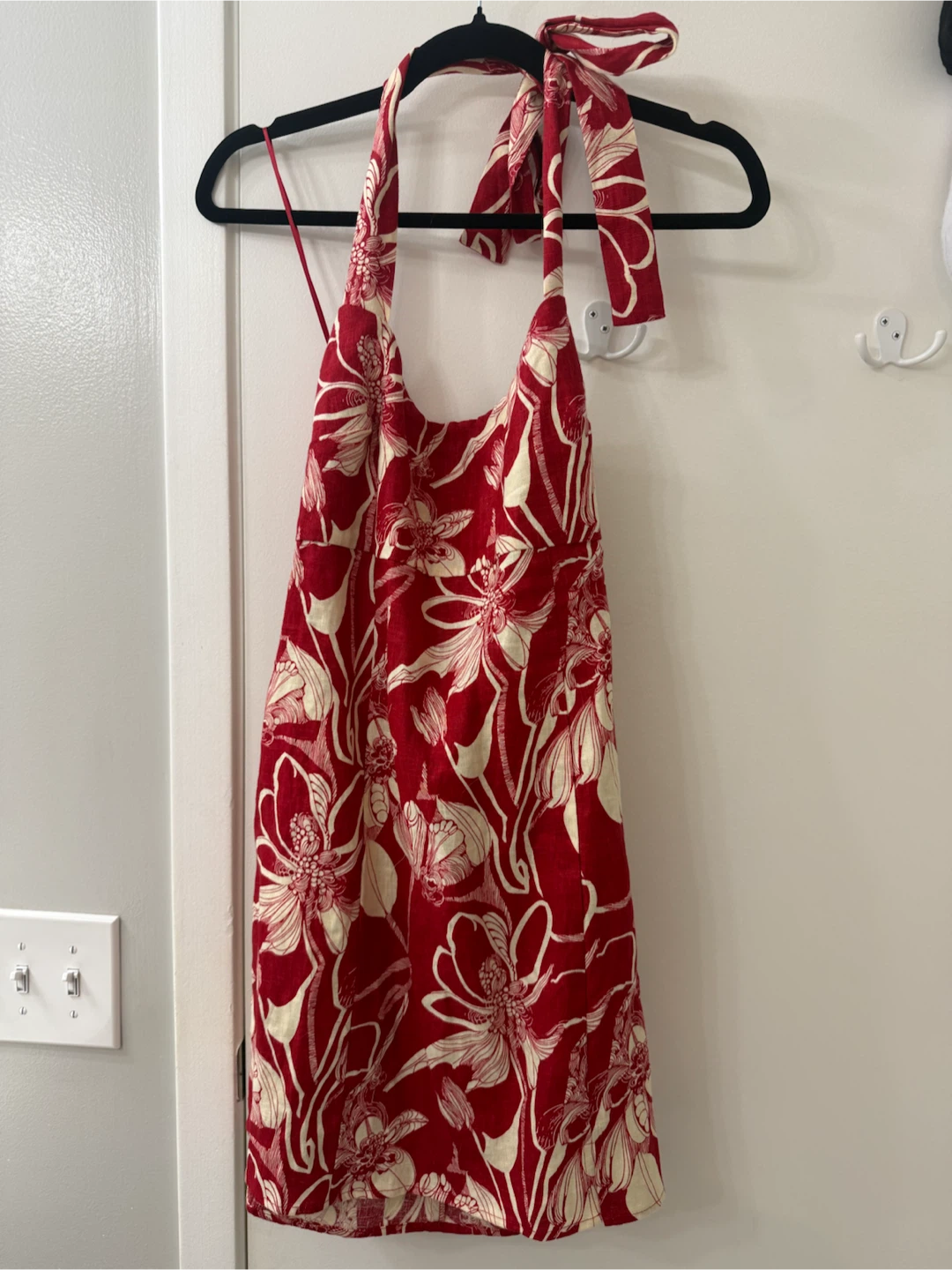 Reformation Red Floral Mini Dress - photo 4