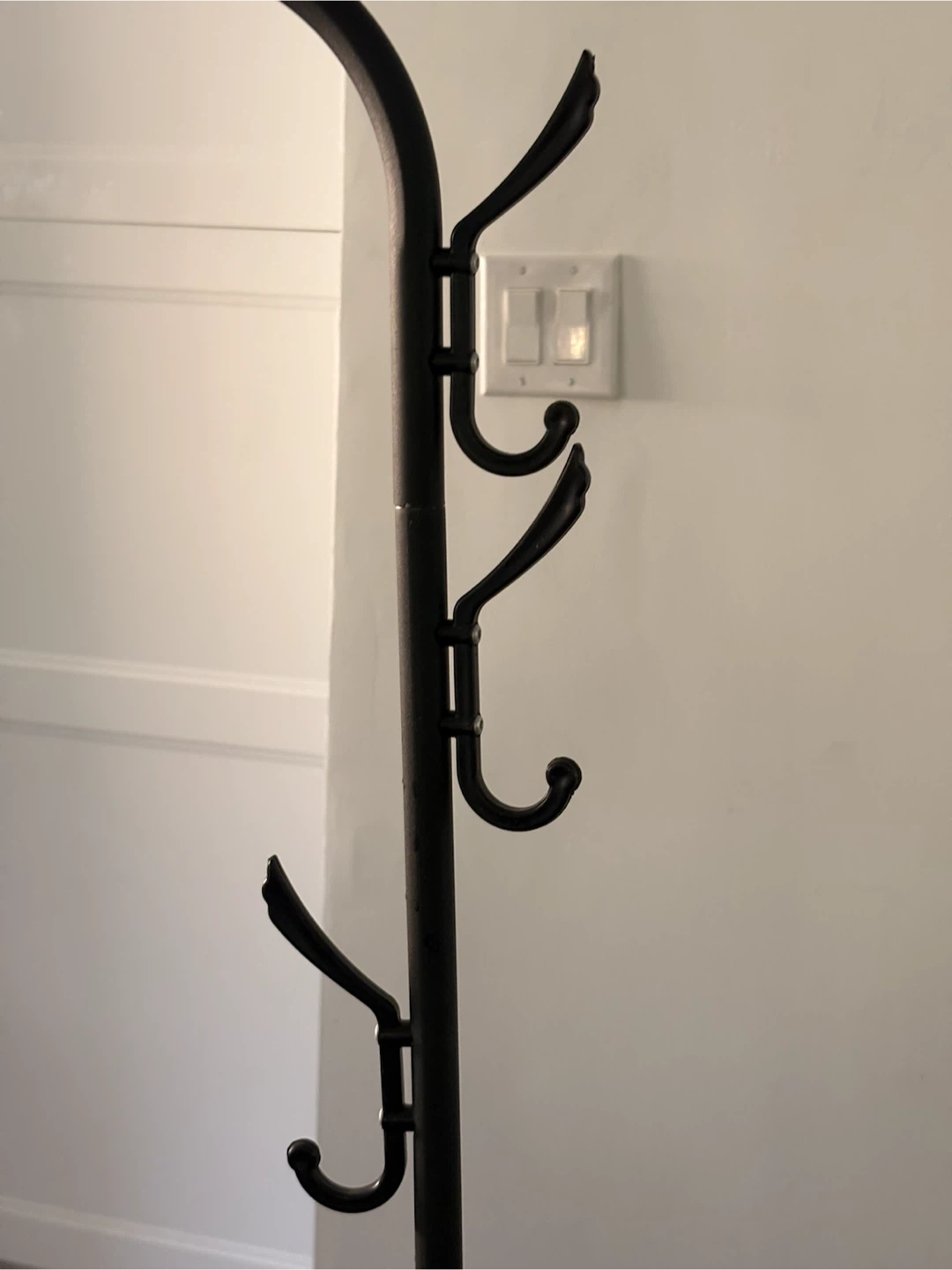 Black Metal Coat Rack with Shoe Shelf - photo 3