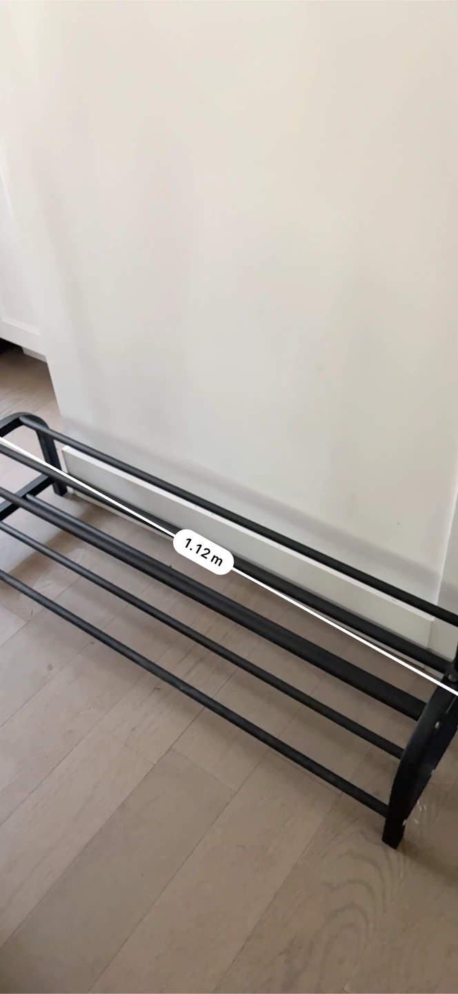 Black Metal Coat Rack with Shoe Shelf - photo 5