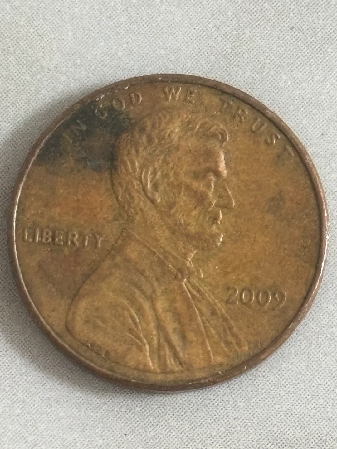 2009 Lincoln Cent Penny error 3.07g