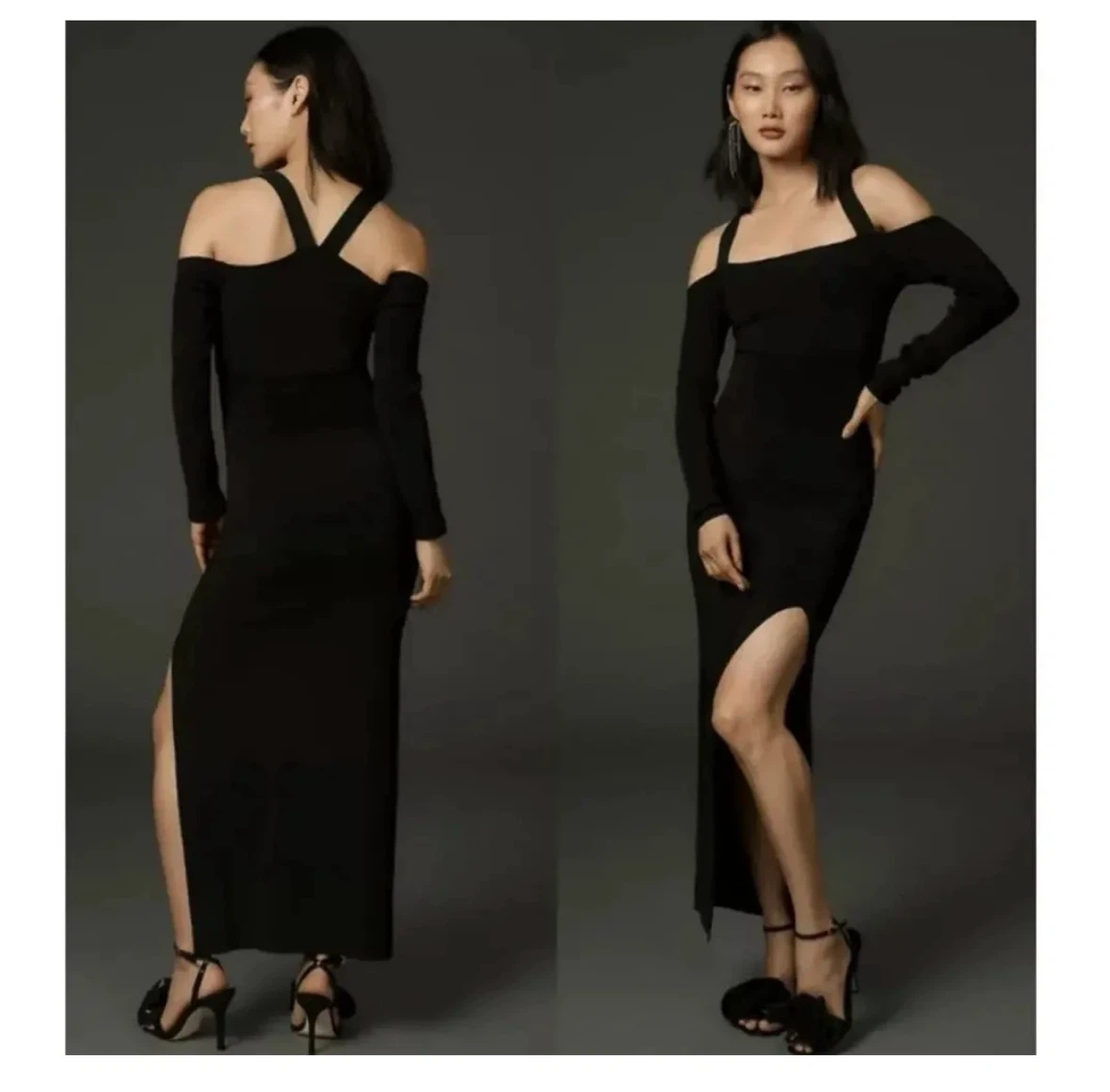 Black Anthropologie Knit Maxi Dress