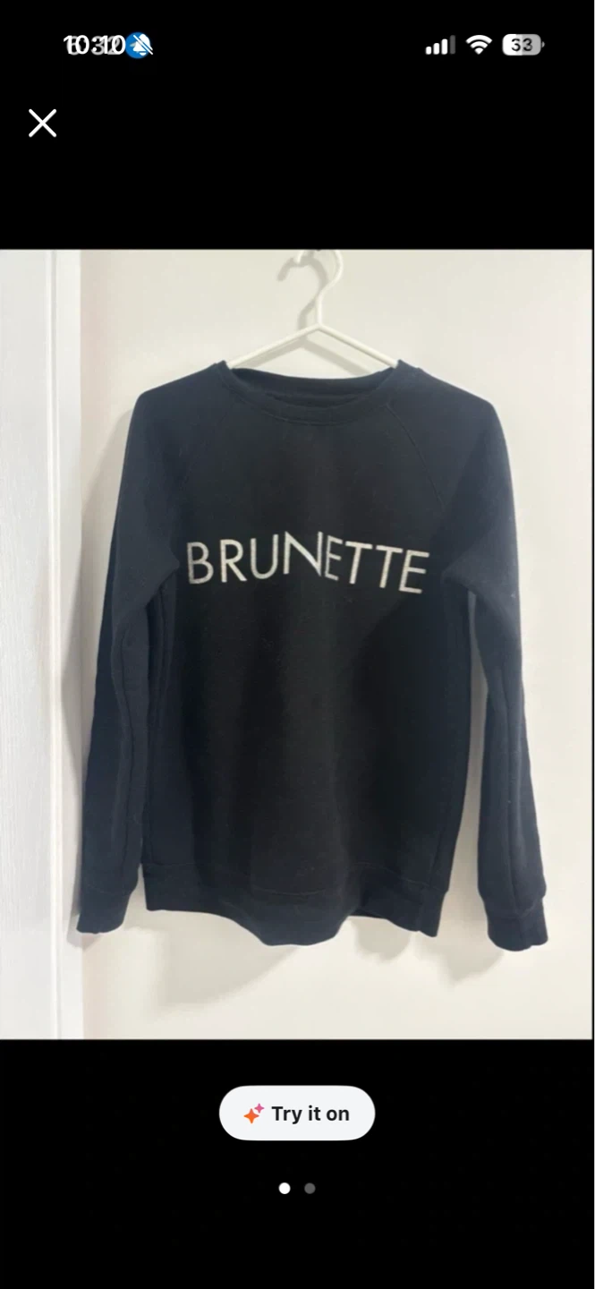 Brunette The Label Black "BRUNETTE" Sweatshirt