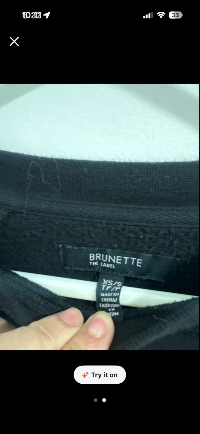 Brunette The Label Black "BRUNETTE" Sweatshirt - photo 2