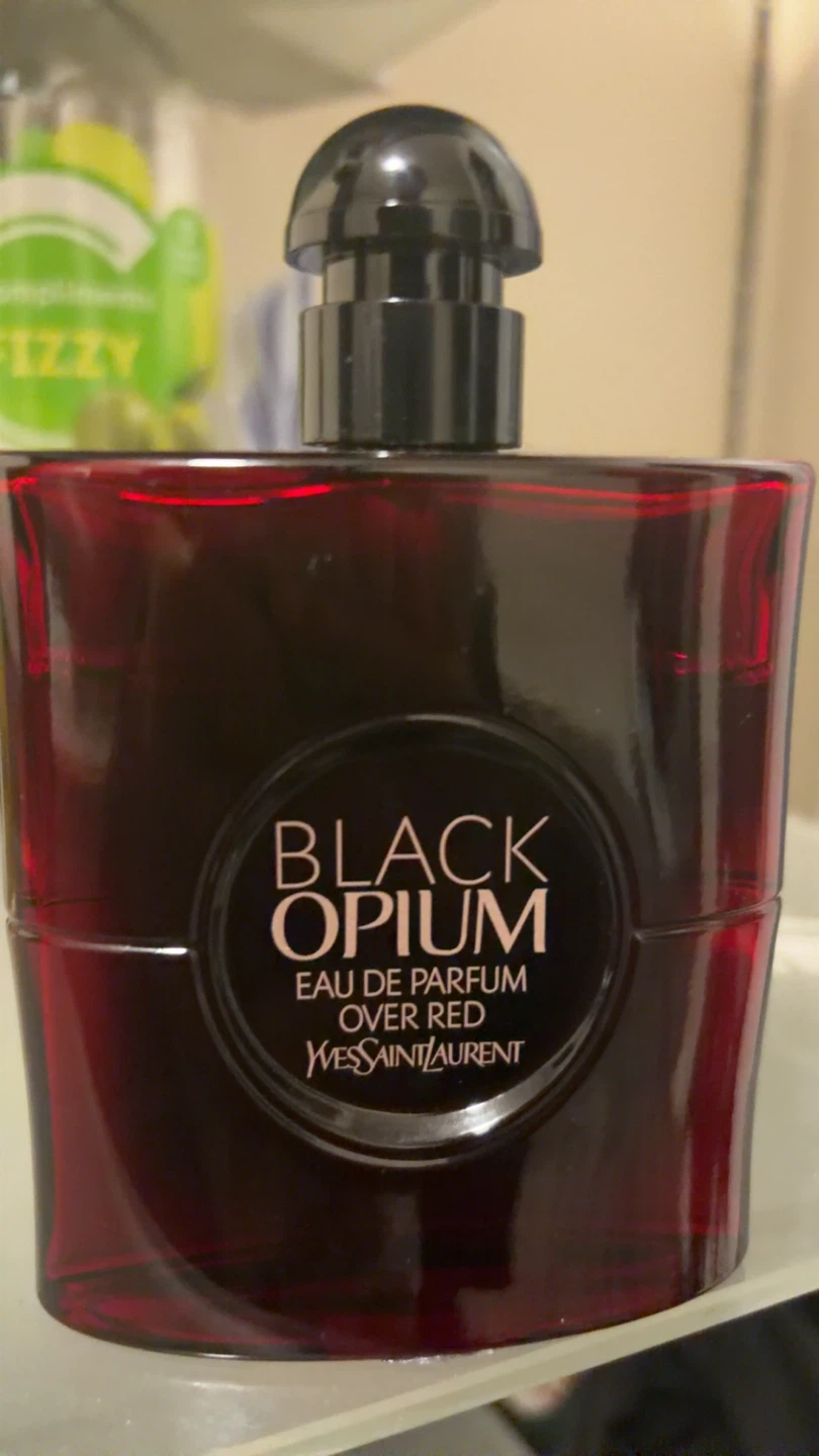 Yves Saint Laurent Black Opium Eau de Parfum Over Red