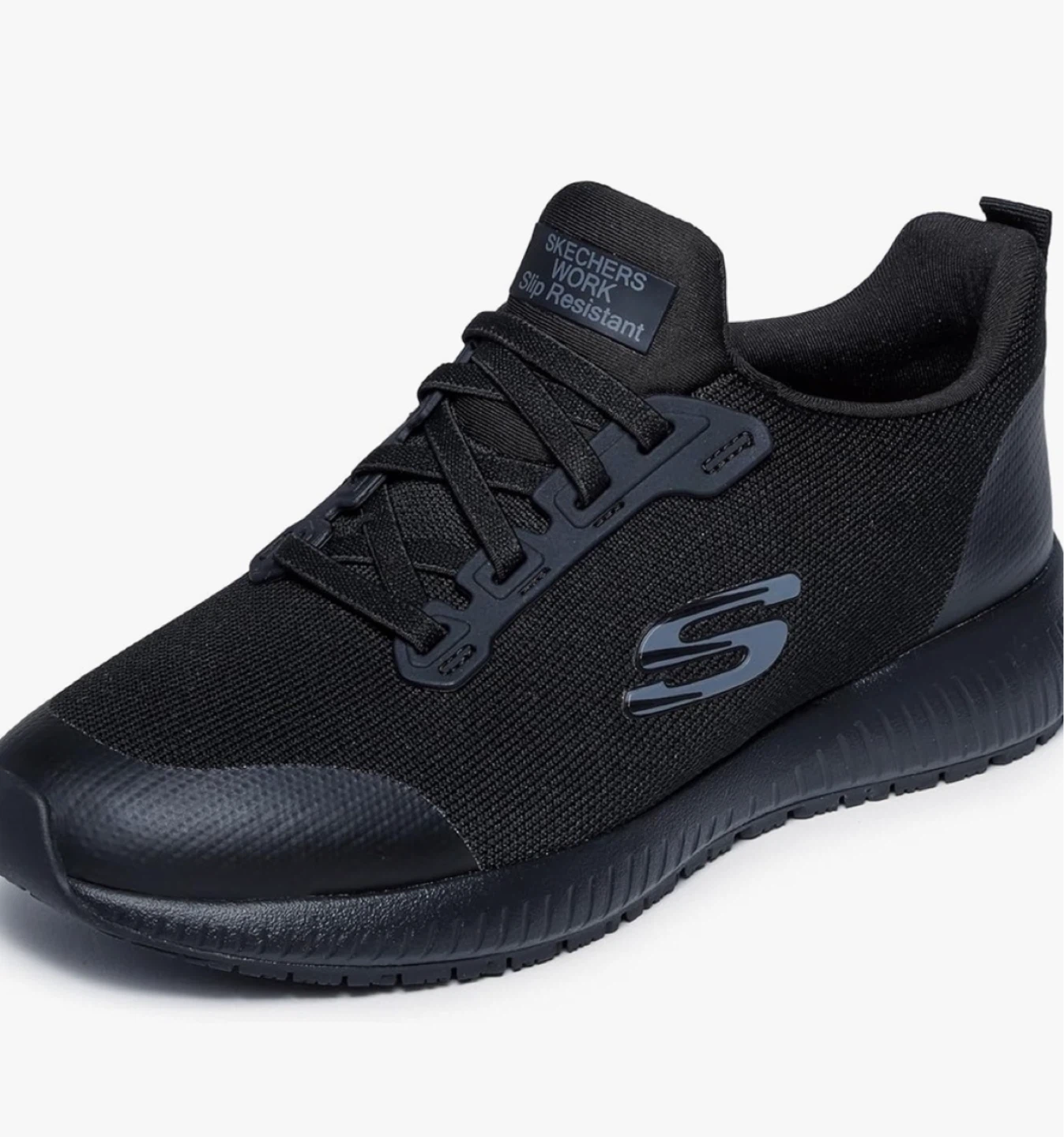 Skechers Work Slip Resistant Shoes - Black, Size 8