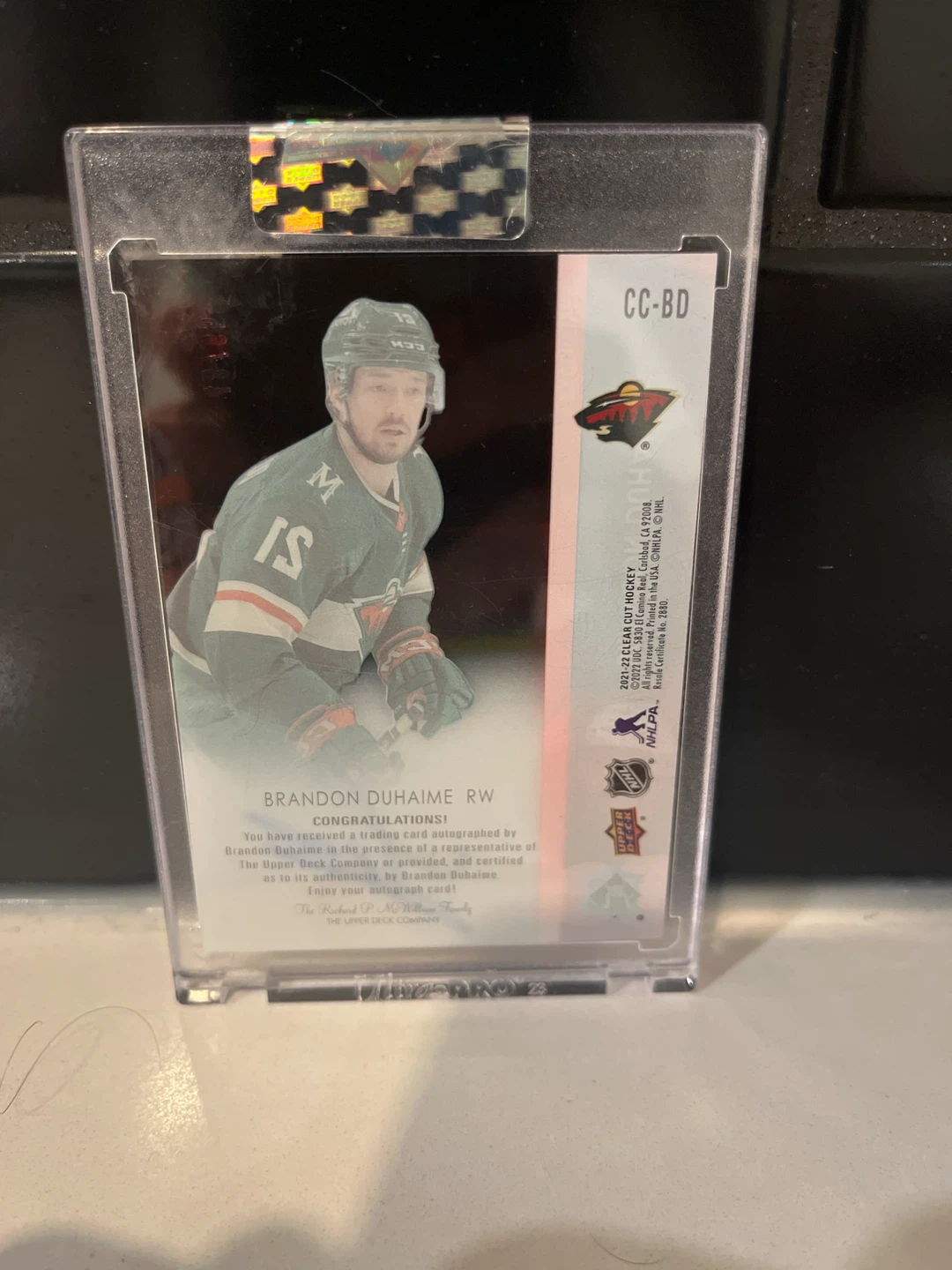 Brandon Duhaime Rookie Autograph 48/65. - photo 2
