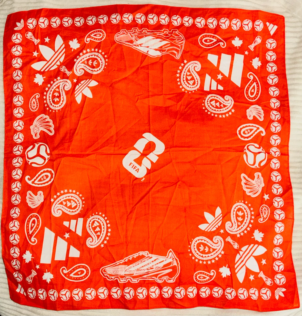 Adidas 2026 FIFA Soccer Bandana Scarf Red