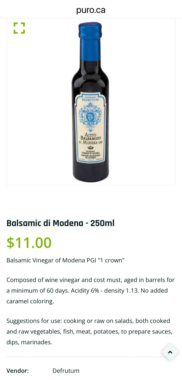 Balsamic Vinegar - Defrutum Aceto Balsamico di Modena IGP, 250ml - photo 3