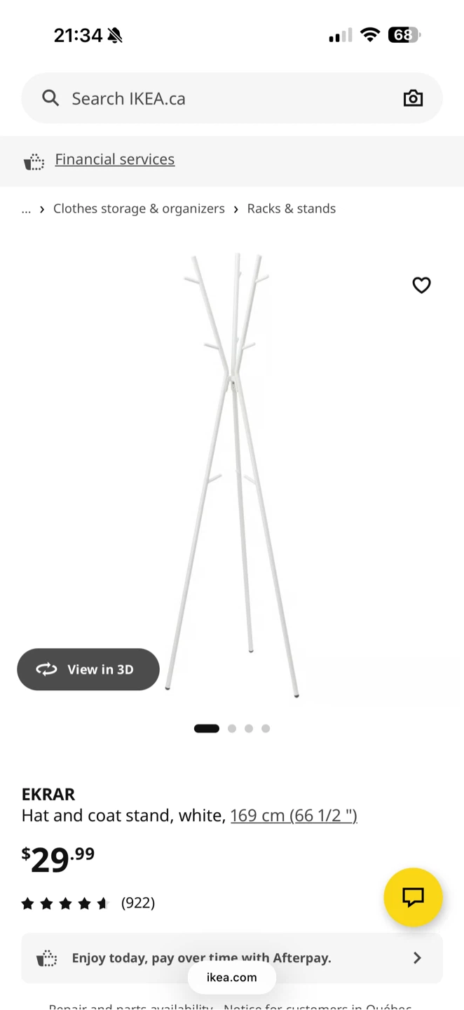 IKEA EKRAR Hat and Coat Stand White - photo 2