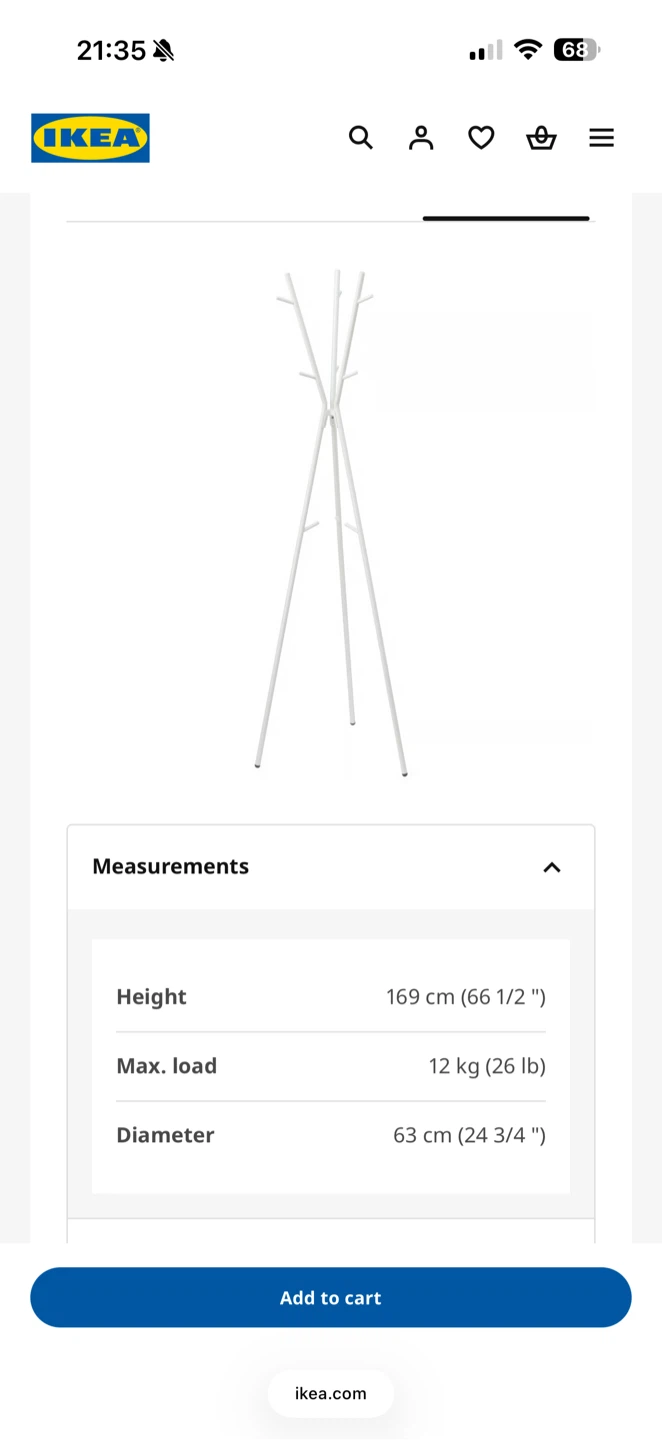 IKEA EKRAR Hat and Coat Stand White - photo 3