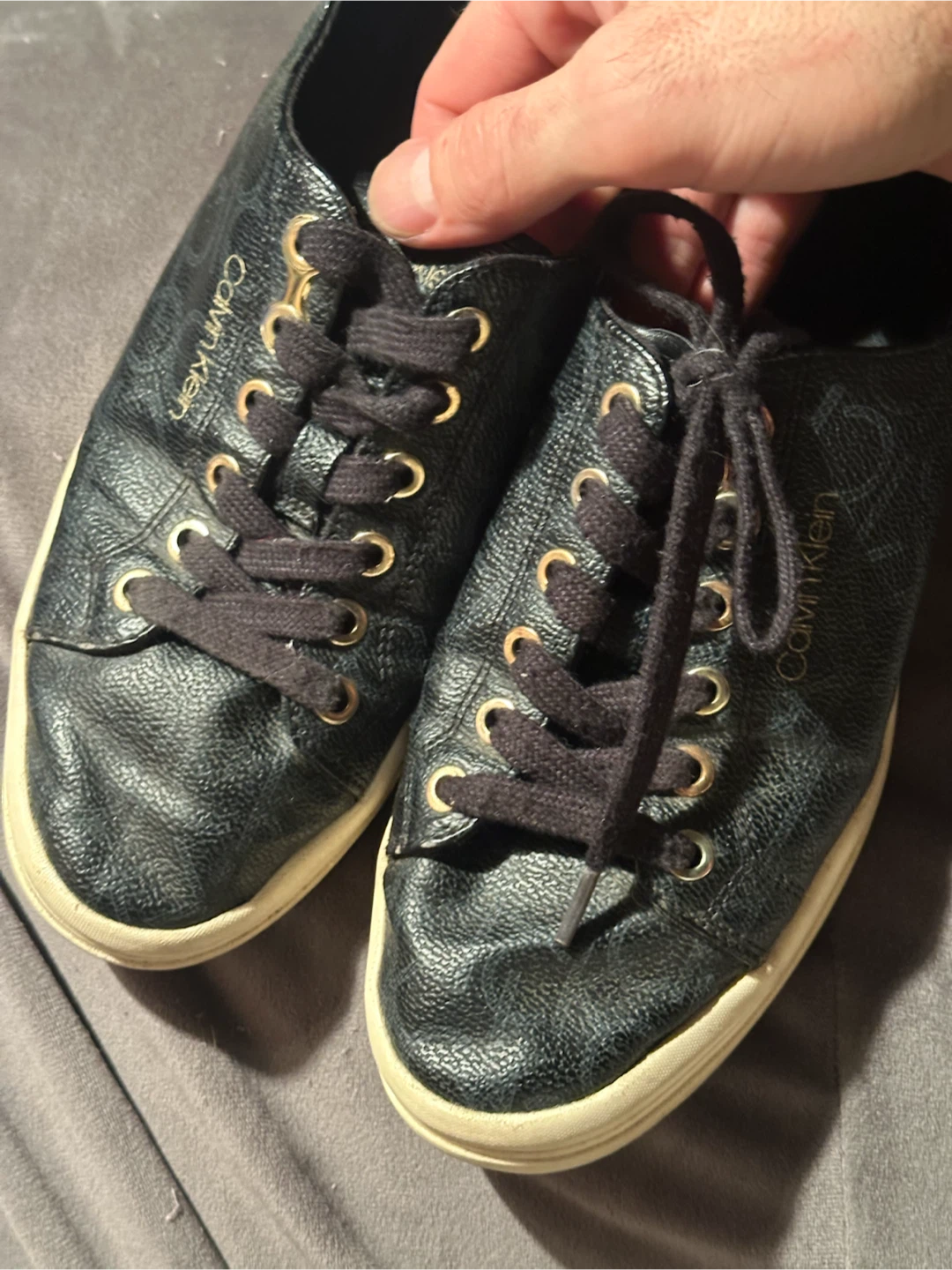 Calvin Klein Michaela Black Logo Sneakers size 8.5 - photo 3
