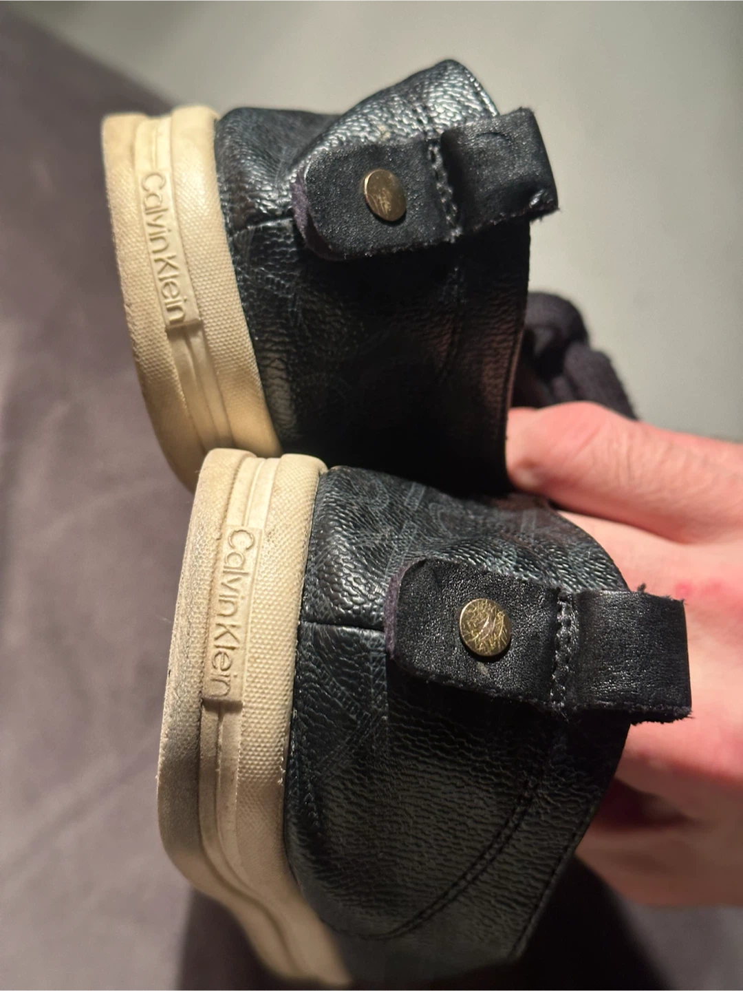 Calvin Klein Michaela Black Logo Sneakers size 8.5 - photo 4