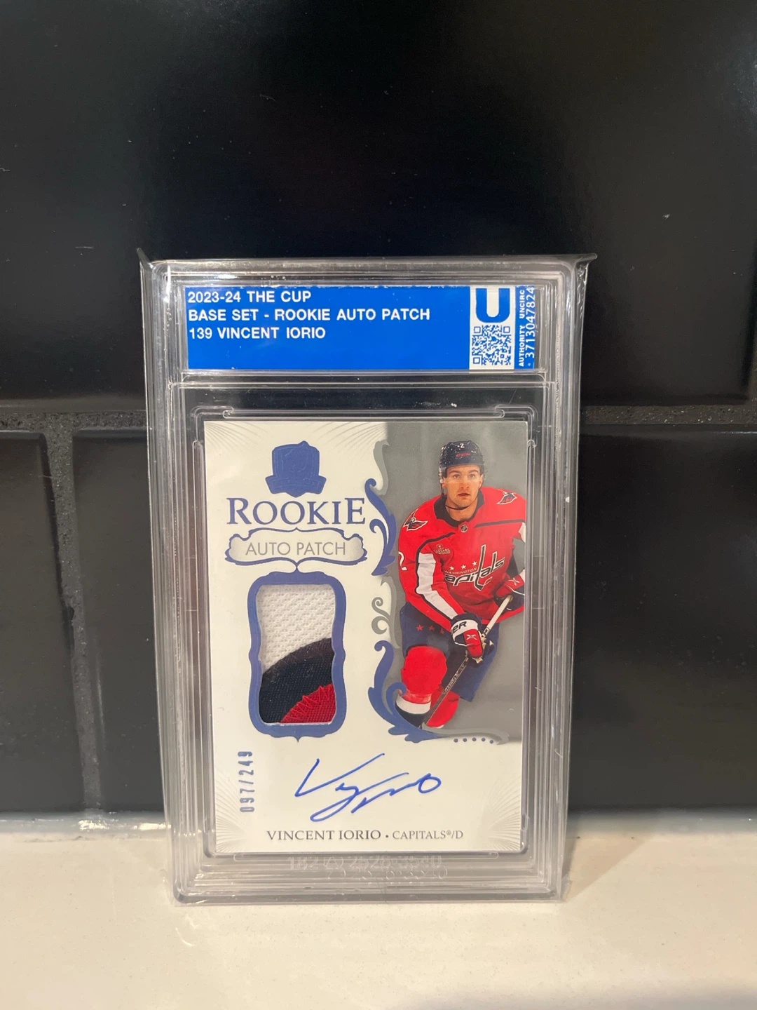 2023-24 The Cup Vincent Iorio Rookie Auto Patch Hockey Card