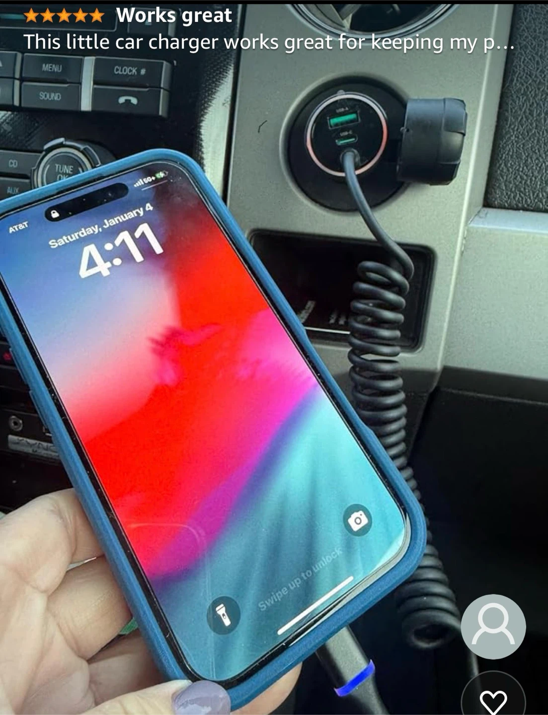 Car Charger with Spring Cable usb fast charger - photo 5