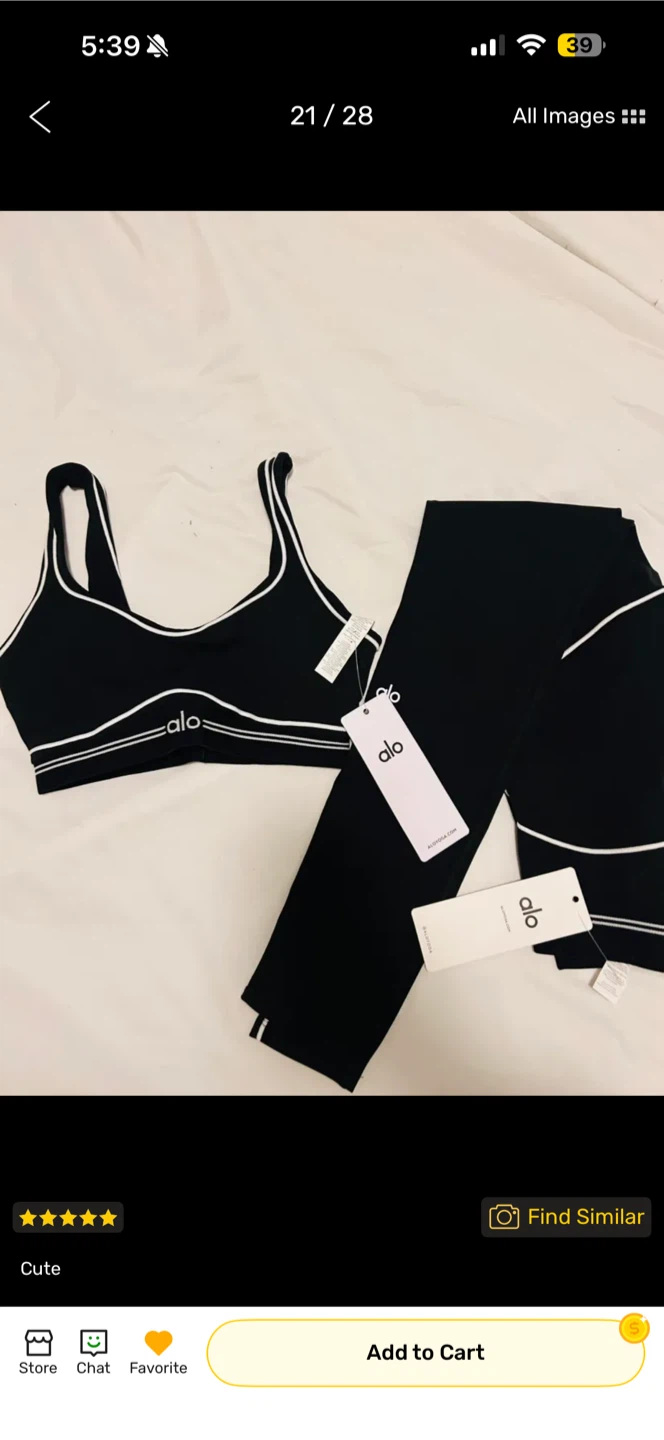 Alo Yoga Sports Bra and Leggings Set - photo 2