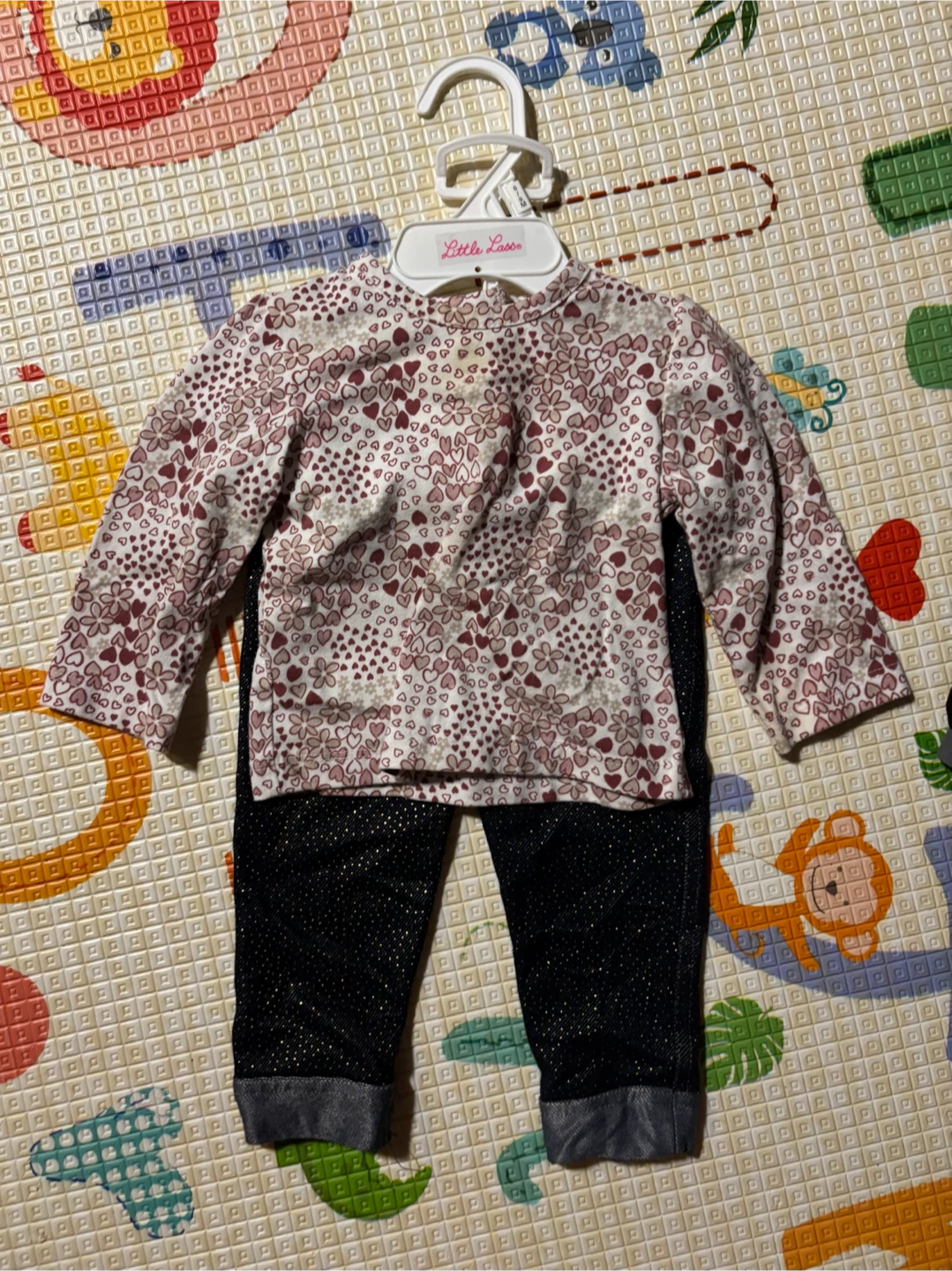 Little Lass Baby Girl shirt and Pants Set