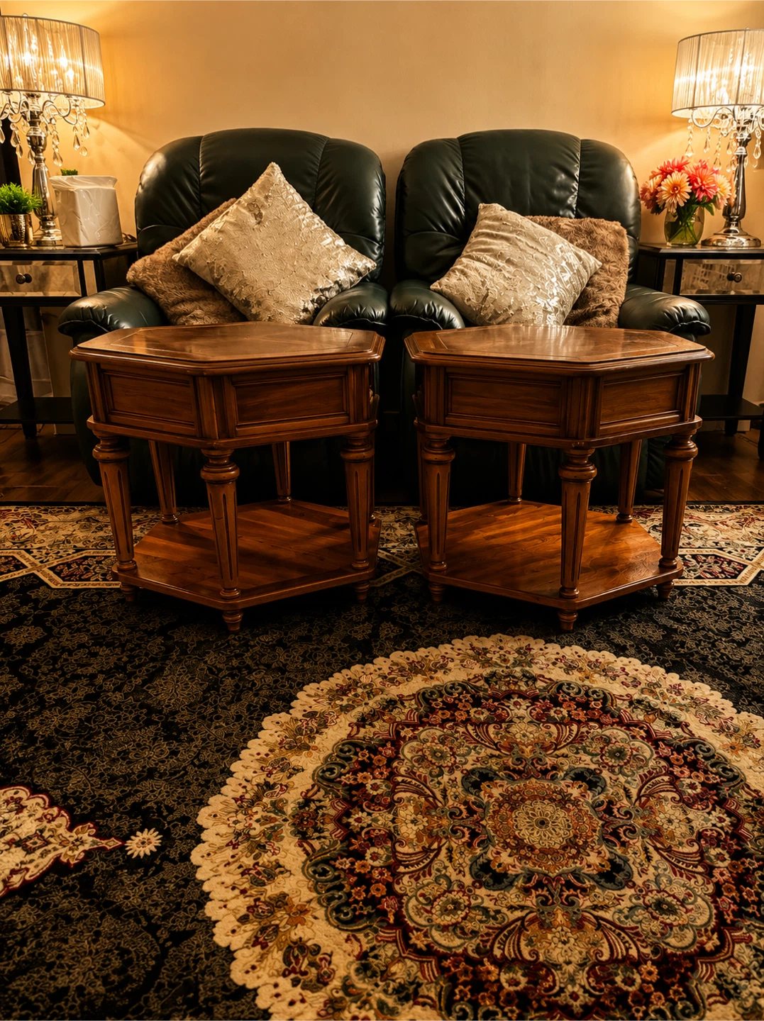 Vintage Wooden End Tables (Pair)