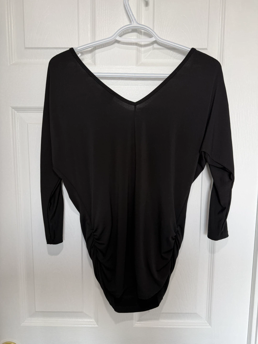 Bebe Black V-Neck Cold Shoulder Top - photo 2