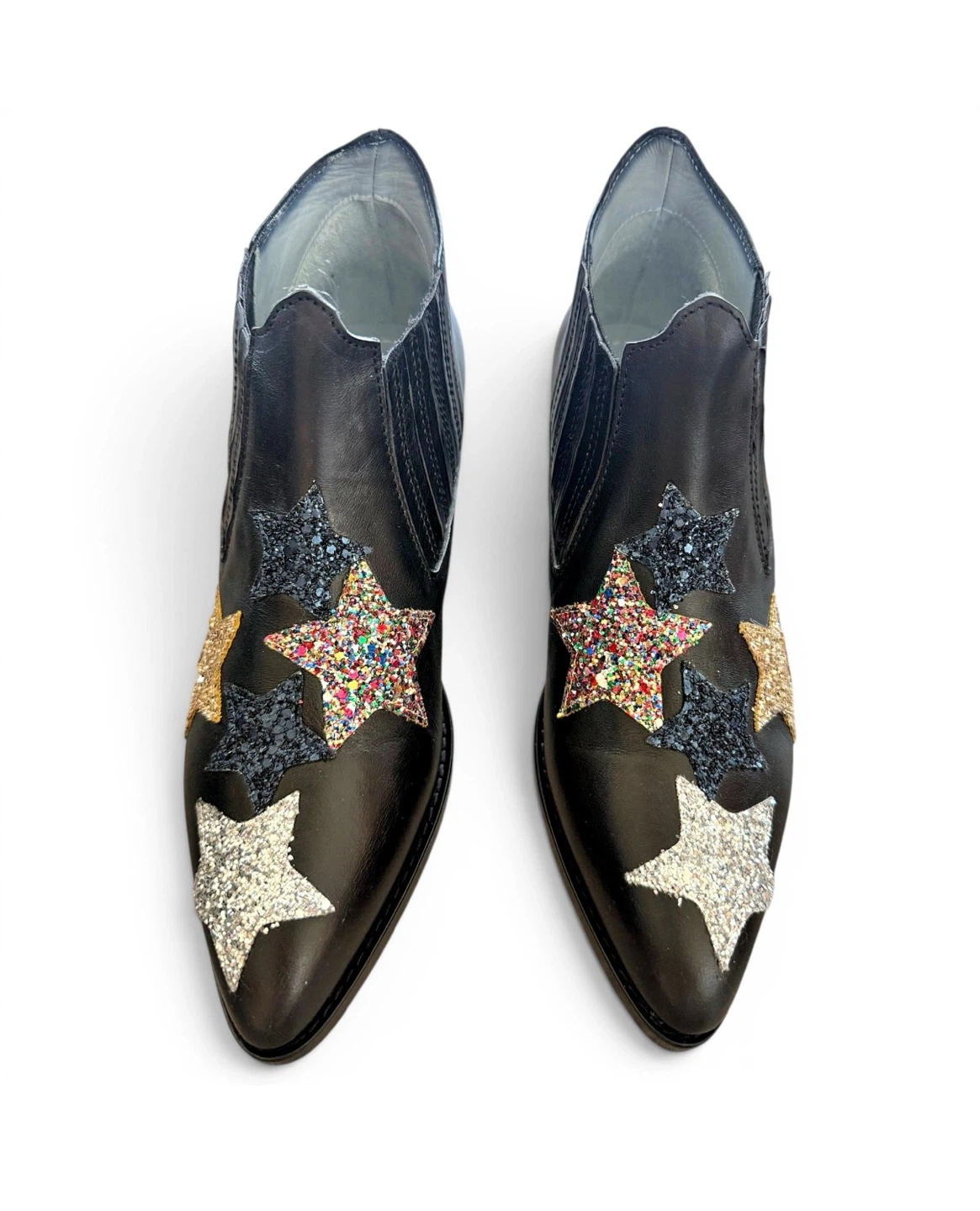 Chiara Ferragni Black Star Ankle Boots